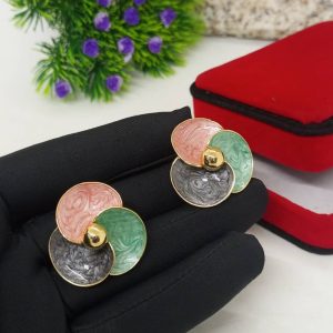 Petal Grace Gold Statement Earrings