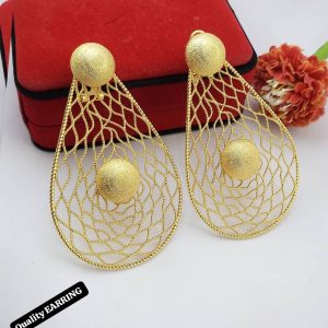 Majestic Aura Gold Drop Earrings