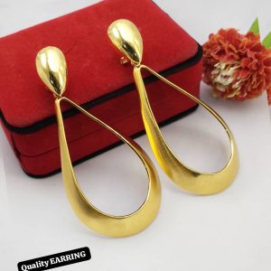 Royal Bloom Gold Drop Earrings for Women