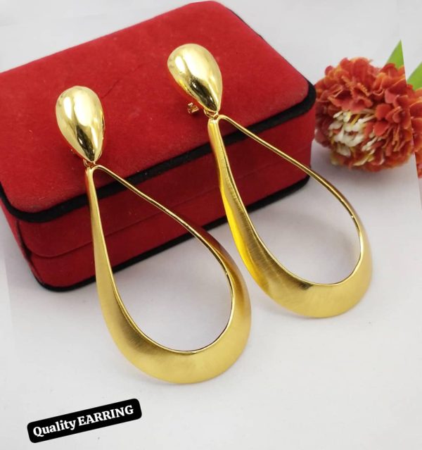 Royal Bloom Gold Drop Earrings for Women