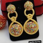 Majestic Aura Gold Drop Earrings