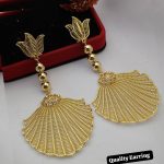 Stylish Gold Drop Earrings for Women – Elegant Leaf-Inspired Design